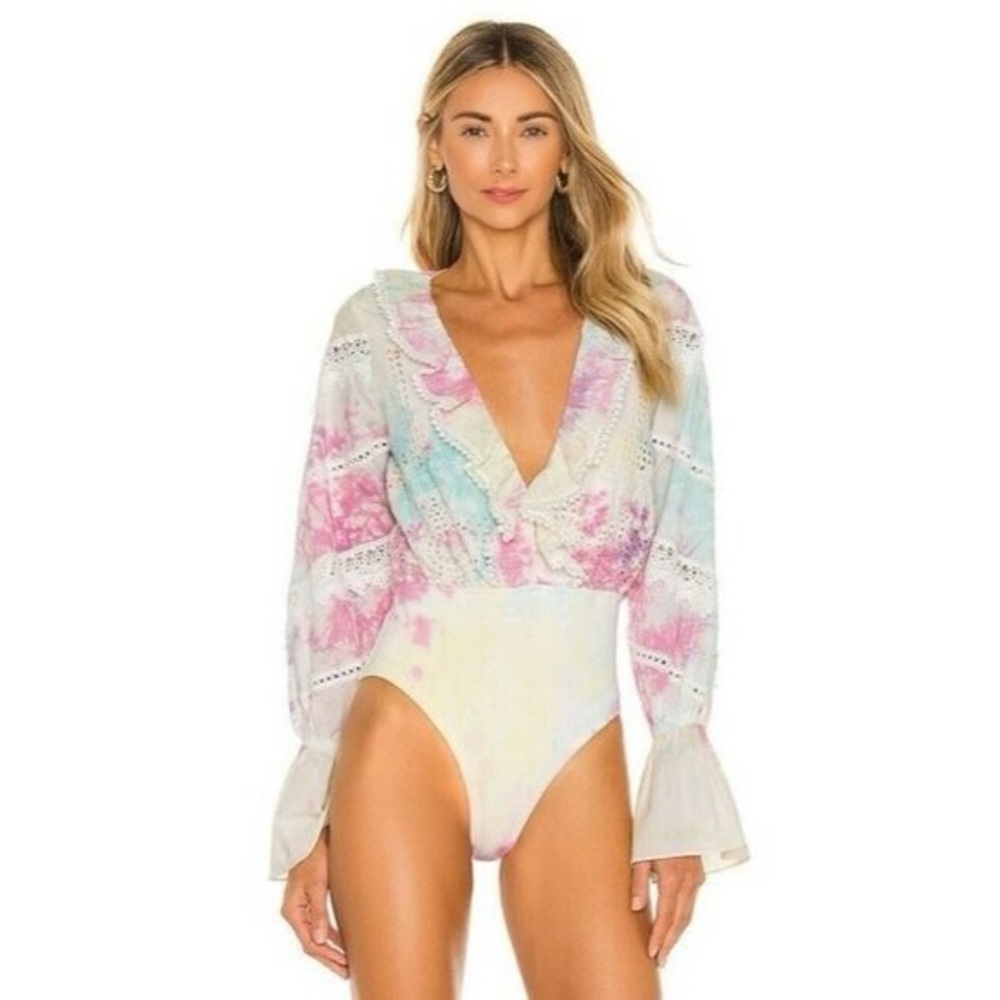 Hemant & Nandita Pastal Print Bodysuit